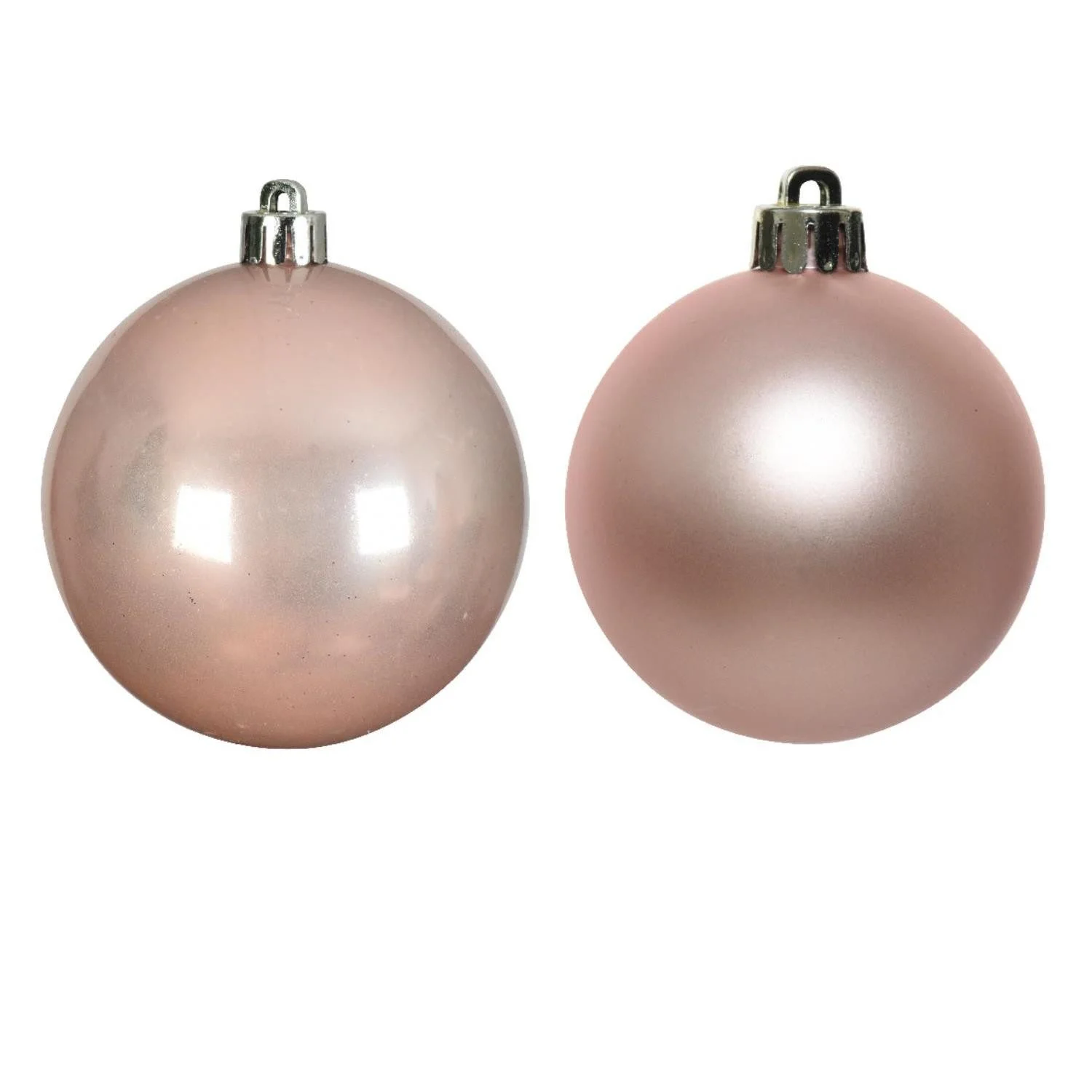 Weihnachtsbaumkugeln – 10 cm, Rosa, 4er-Set, bruchfest